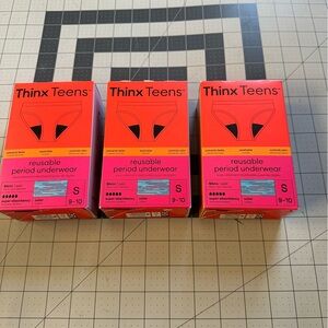 3 Pack Thinx Teens Super Absorbency Cotton Bikini Period Underwear